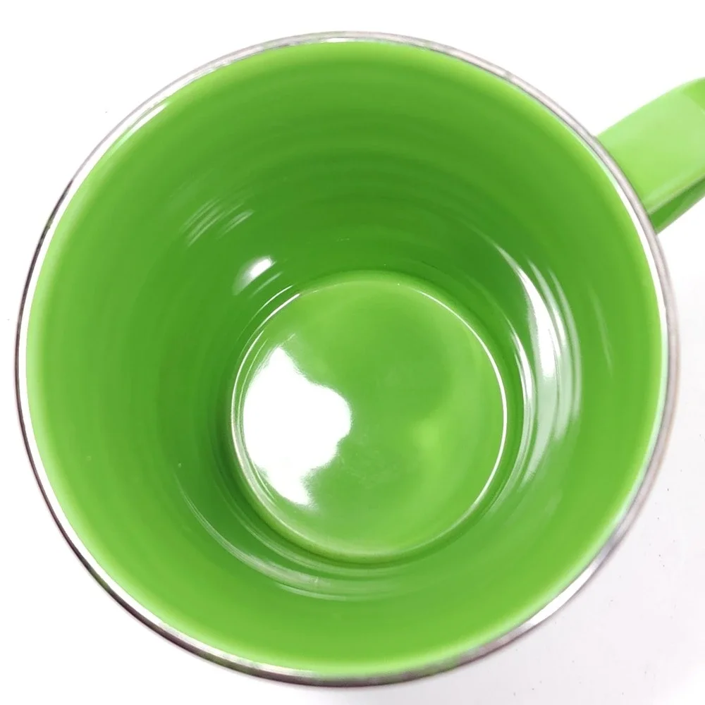 STARBUCKS 2007‎ 14 OZ Set  2-Green 2-Yellow Sand Pail Bucket Coffee Coffee Cup